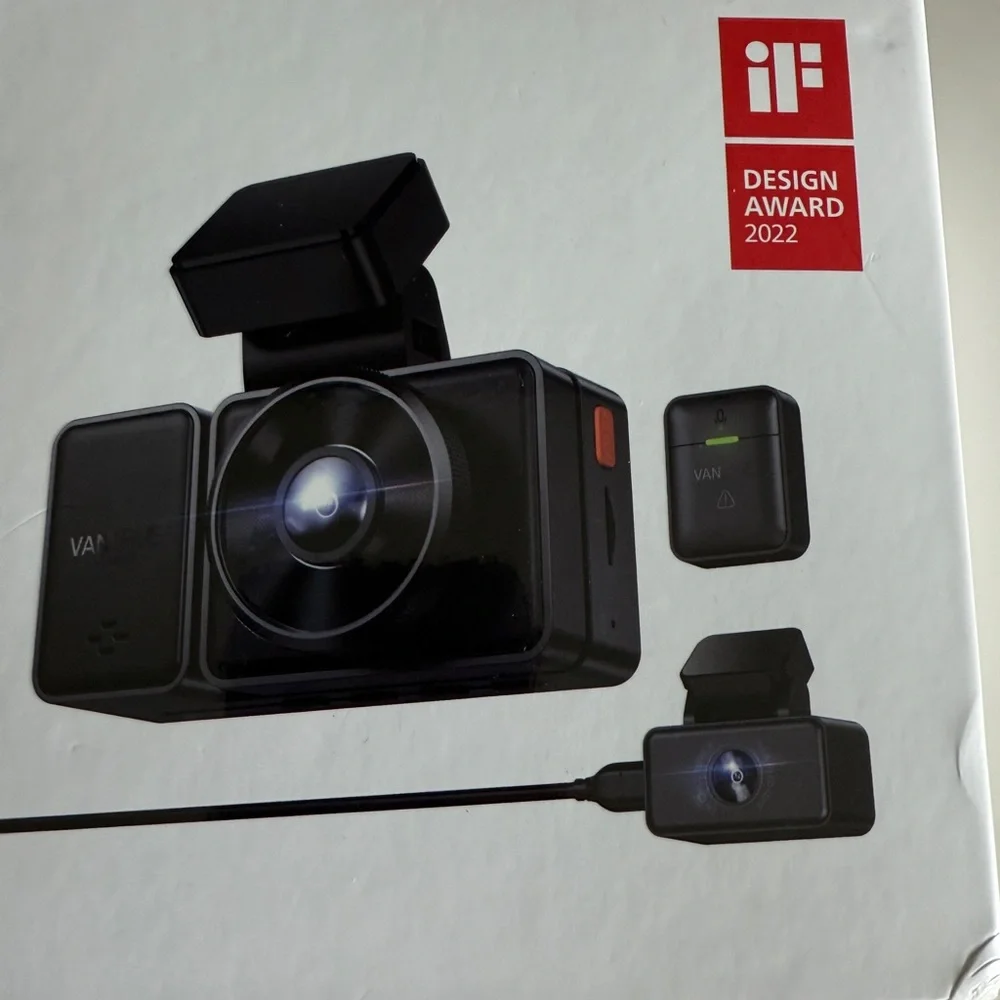 Vantrue E3 3 Channel WiFi Dash Cam Front, Rear, and Inside